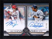 Mike Trout, Derek Jeter #/15