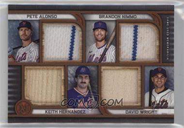 2023 Topps Museum Collection - Four-Player Primary Pieces Quad Relics - Copper #FPQR-ANHW - Keith Hernandez, David Wright, Pete Alonso, Brandon Nimmo /75