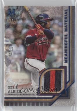 2023 Topps Museum Collection - Meaningful Material Relics - Sapphire #MMR-OA - Ozzie Albies /20