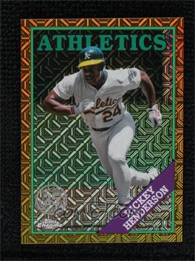 2023 Topps Series 1 - 1988 Topps Chrome Silver Pack - Gold Refractor #T88C-8 - Rickey Henderson /50