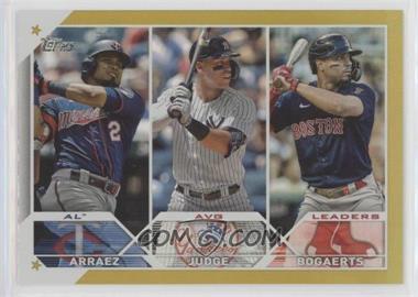 2023 Topps Series 1 - [Base] - Gold Foil #289 - League Leaders - Luis Arraez, Aaron Judge, Xander Bogaerts