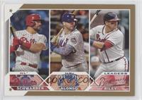 League Leaders - Kyle Schwarber, Pete Alonso, Austin Riley [EX to NM]…
