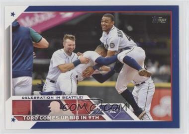 2023 Topps Series 1 - [Base] - Retail Royal Blue #174 - Checklist - Celebration in Seattle! Toro Comes Up Big in 9th