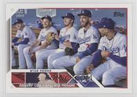 Checklist - Star Power (Dodgers Core Stays Loose Pregame) [EX to NM]