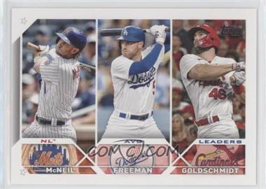 2023 Topps Series 1 - [Base] #43 - League Leaders - Paul Goldschmidt, Freddie Freeman, Jeff McNeil