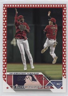 2023 Topps Series 2 - [Base] - Independence Day #464 - Checklist - Celebratory High-Five (D-Backs Rattle Off Win) /76