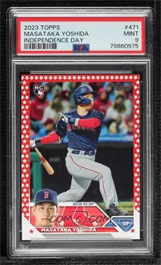 2023 Topps Series 2 - [Base] - Independence Day #471 - Masataka Yoshida /76 [PSA 9 MINT]