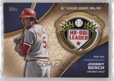 2023 Topps Series 2 - Crowning Achievements Commemorative Patches #CA-JB - Johnny Bench