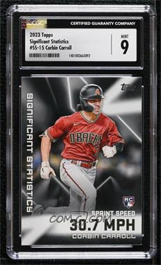 2023 Topps Series 2 - Significant Statistics #SS-15 - Corbin Carroll [CGC 9 Mint]