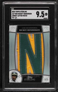 2023 Topps Sterling - Jersey Letter Patches #JLP-RHE - Rickey Henderson /1 [SGC 9.5 Mint+]
