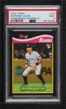 2023 Topps Throwback Thursday #TBT - Online Exclusive [Base] #154 - 1987 Topps Toys R Us Design - Anthony Volpe [PSA 9 MINT]