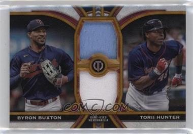 2023 Topps Tribute - Dual Relics 2 Player - Gold #DR-BHU - Byron Buxton, Torii Hunter /75