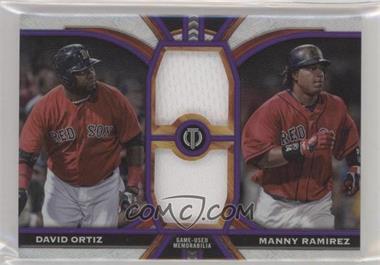 2023 Topps Tribute - Dual Relics 2 Player - Purple #DR-OR - David Ortiz, Manny Ramirez /50 [EX to NM]