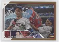 Veteran Combos - Milwaukee Waterfall (Adames Douses Yelich After Win) #/2,023