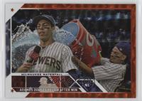 Veteran Combos - Milwaukee Waterfall (Adames Douses Yelich After Win) #/299