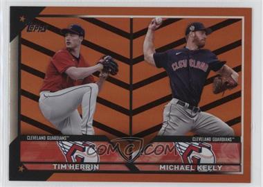 2023 Topps Update Series - [Base] - Orange and Black Foil #US45 - Rookie Combo - Tim Herrin, Michael Kelly