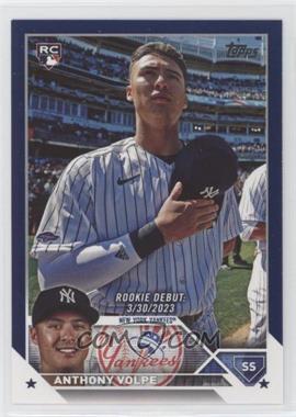 2023 Topps Update Series - [Base] - Retail Royal Blue #US77 - Rookie Debut - Anthony Volpe
