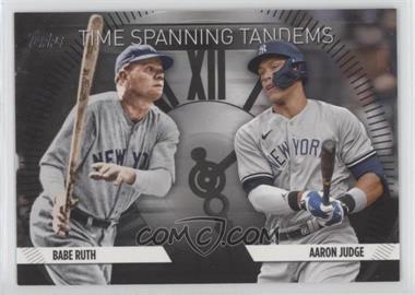 2023 Topps Update Series - Time Spanning Tandems - Black #TS-7 - Aaron Judge, Babe Ruth /299 [EX to NM]