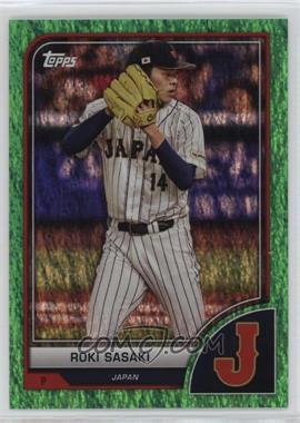 2023 Topps World Baseball Classic - [Base] - Green Sparkle Foil #21 - Roki Sasaki /75