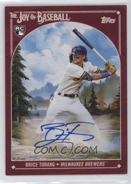 2023 Topps X Bob Ross The Joy of Baseball - [Base] - Alizarin Crimson Canvas Autographs #60F - Brice Turang /10
