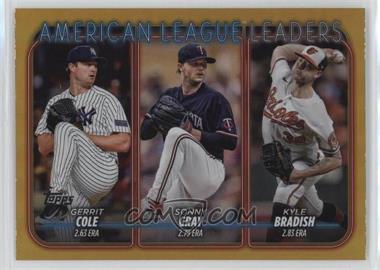 2024 Topps Series 1 - [Base] - Gold Foil #324 - League Leaders - Gerrit Cole, Sonny Gray, Kyle Bradish