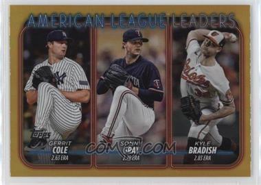 2024 Topps Series 1 - [Base] - Gold Foil #324 - League Leaders - Gerrit Cole, Sonny Gray, Kyle Bradish