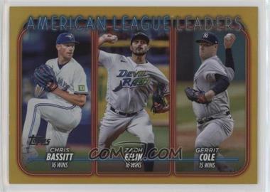 2024 Topps Series 1 - [Base] - Gold Foil #57 - League Leaders - Chris Bassitt, Zach Eflin, Gerrit Cole