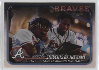 2024 Topps Series 1 - [Base] - Rainbow Foil #70 - Checklist - Students of the Game (Braves Stars Learning Mid-Game)