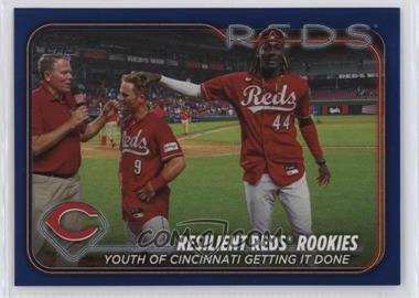 2024 Topps Series 1 - [Base] - Retail Royal Blue #133 - Checklist - Resilient Reds Rookies (Youth of Cincinnati Getting it Done)