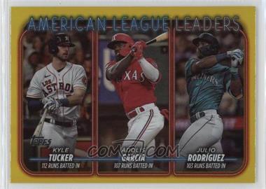 2024 Topps Series 1 - [Base] - Yellow Foil #106 - League Leaders - Kyle Tucker, Adolis García, Julio Rodríguez