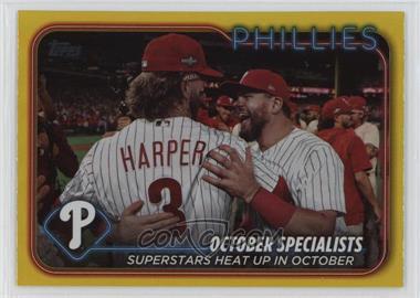 2024 Topps Series 1 - [Base] - Yellow Foil #275 - Checklist - October Specialists (Superstars Heat Up in October)