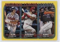 League Leaders - Matt Olson, Kyle Schwarber, Pete Alonso [EX to NM]