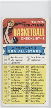 1970-71 Topps - [Base] #101.1 - Checklist ("1970-71" NBA All-Stars in Black on Front)