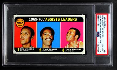 1970-71 Topps - [Base] #6 - League Leaders - Walt Frazier, Lenny Wilkens, Clem Haskins [PSA 8 NM‑MT]