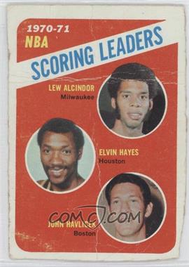 1971-72 Topps - [Base] #138 - League Leaders - Kareem Abdul-Jabbar, Elvin Hayes, John Havlicek [Poor to Fair]