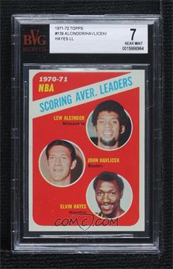 1971-72 Topps - [Base] #139 - League Leaders - Lew Alcindor, John Havlicek, Elvin Hayes [BVG 7 NEAR MINT]
