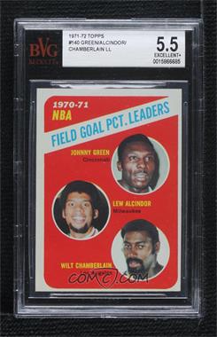 1971-72 Topps - [Base] #140 - League Leaders - Johnny Green, Lew Alcindor, Wilt Chamberlain [BVG 5.5 EXCELLENT+]