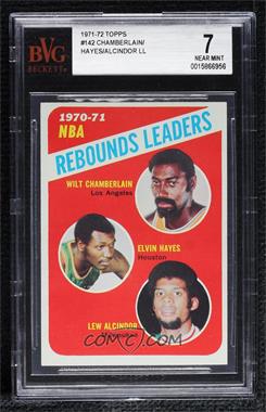 1971-72 Topps - [Base] #142 - League Leaders - Wilt Chamberlain, Elvin Hayes, Kareem Abdul-Jabbar [BVG 7 NEAR MINT]