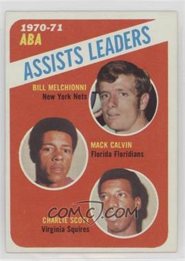1971-72 Topps - [Base] #151 - League Leaders - Mack Calvin, Charlie Scott, Bill Melchionni