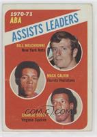 League Leaders - Mack Calvin, Charlie Scott, Bill Melchionni