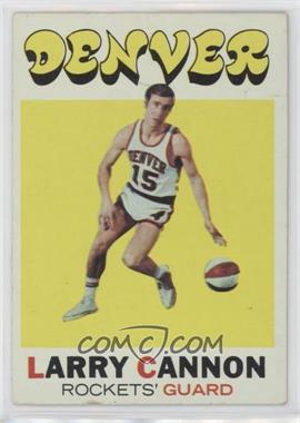 1971-72 Topps - [Base] #196 - Larry Cannon [Good to VG‑EX]