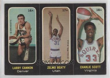 1971-72 Topps - Trios Stickers #16A-17A-18A - Larry Cannon, Zelmo Beaty, Charlie Scott [Good to VG‑EX]