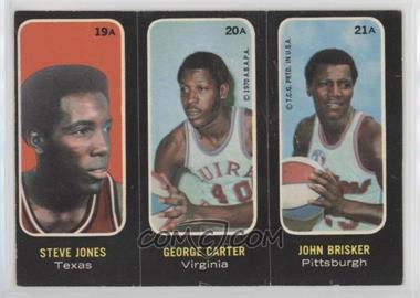 1971-72 Topps - Trios Stickers #19A-20A-21A - Steve Jones, George Carter, John Brisker