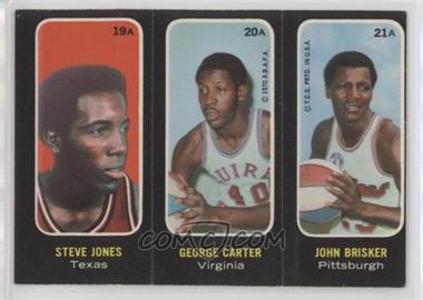 1971-72 Topps - Trios Stickers #19A-20A-21A - Steve Jones, George Carter, John Brisker