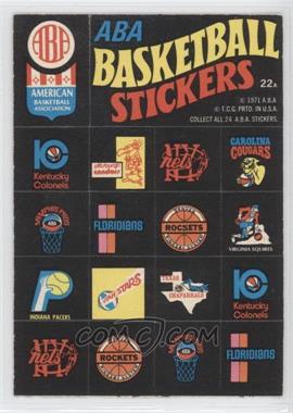 1971-72 Topps - Trios Stickers #22A - ABA Team Logos [Good to VG‑EX]