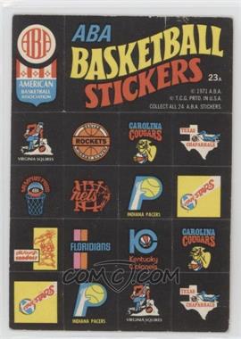 1971-72 Topps - Trios Stickers #23A - ABA Team Logos [Good to VG‑EX]