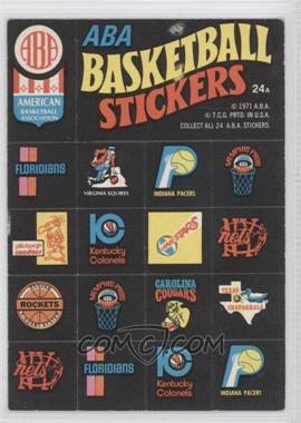 1971-72 Topps - Trios Stickers #24A - ABA Team Logos