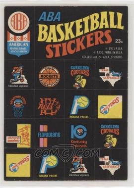 1971-72 Topps - Trios Stickers #24A - ABA Team Logos