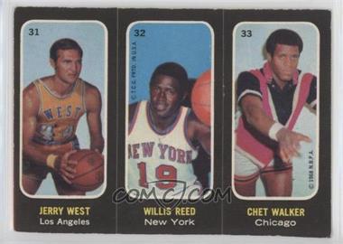 1971-72 Topps - Trios Stickers #31-32-33 - Jerry West, Willis Reed, Chet Walker