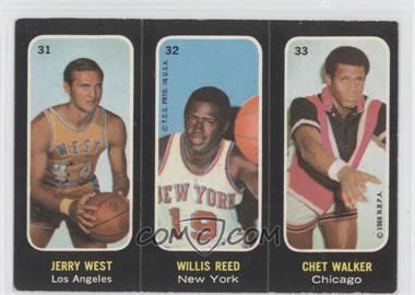 1971-72 Topps - Trios Stickers #31-32-33 - Jerry West, Willis Reed, Chet Walker [Good to VG‑EX]